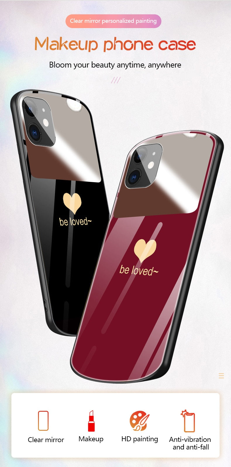 Heart-Shaped Tempered Glass Mirror Case for iPhone - Premium Mobile Phone Cases from Dressmycell.com - Just $20.00! Shop now at Dressmycell.com Heart-Shaped Tempered Glass Mirror Case for iPhone - Premium Mobile Phone Cases from Dressmycell.com - Just $20.00! Shop now at Dressmycell.com